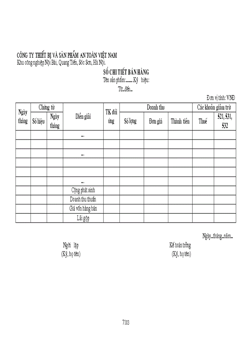 image for page Hoàn thiện công tác kế toán tiêu thụ và xác định kế quả tiêu thụ tại công ty thiết bị và sản phẩm an toàn việt nam