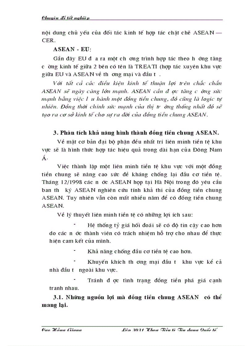 image for page Khả năng hình thành đồng tiền chung ASEAN