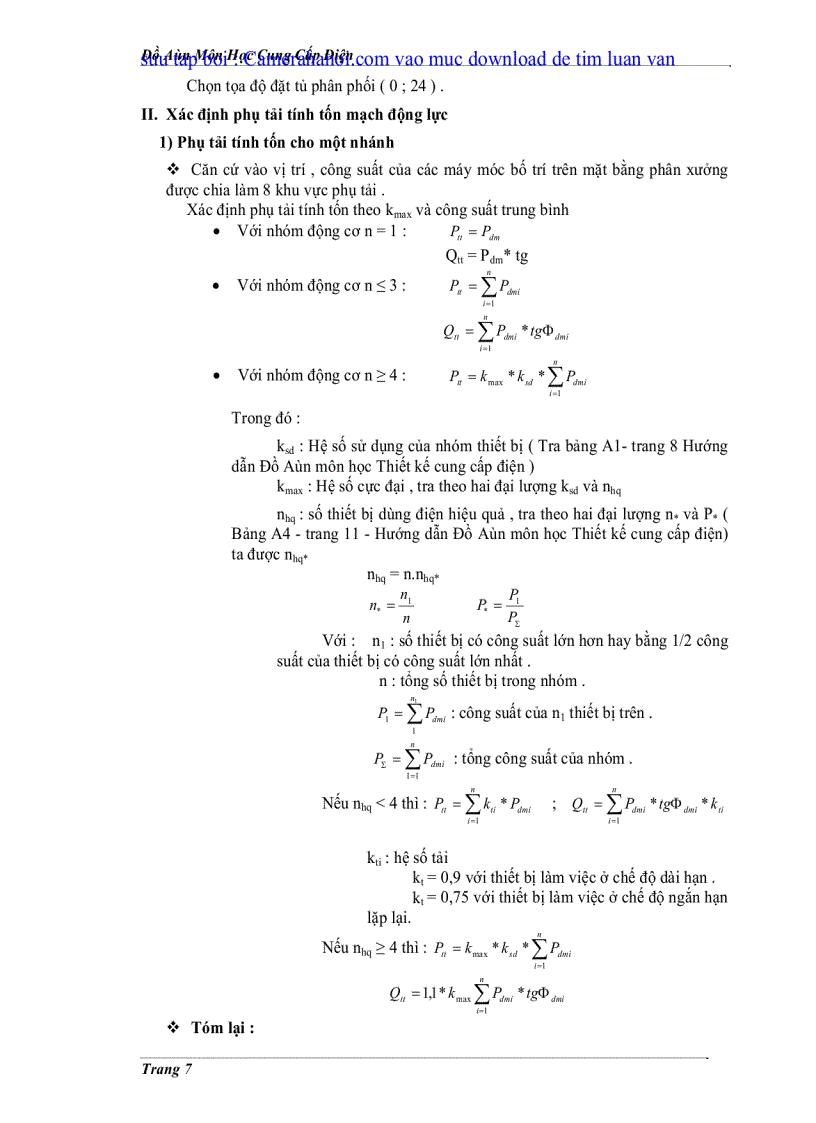 image for page Đồ án cung cấp điện cho phân xưởng may PDF