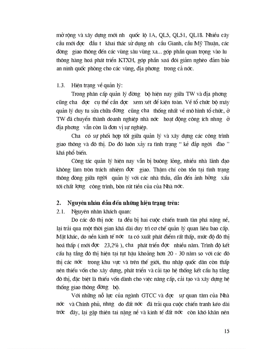 image for page Hiện trạng hệ thống giao thông đường bộ và một số giải pháp nhằm nâng cao hiệu quả của công tác nâng cấp và cải tạo hệ thống giao thông đường bộ trên địa bàn Hà Nội