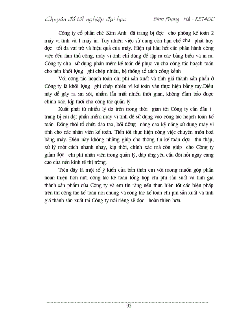 image for page Hoàn thiện công tác hạch toán chi phí sản xuất và tính giá thành sản phẩm với việc tăng cường quản trị tại Công ty cổ phần chè Kim Anh
