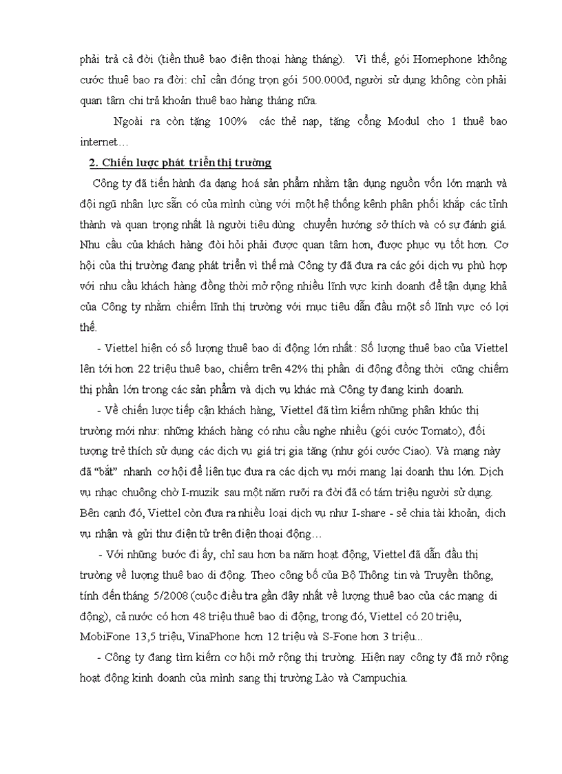 image for page Phân tích chiến lược tăng trưởng tập trung tại công ty viễn thông quân đội Viettel