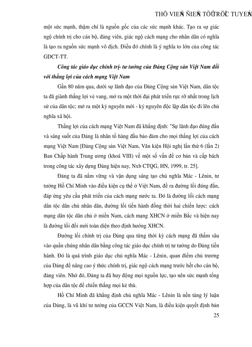 image for page Đảng Cộng sản Việt Nam lãnh đạo công tác giáo dục chính trị tư tưởng cho cán bộ đảng viên trong thời kỳ đổi mới 1991 2005