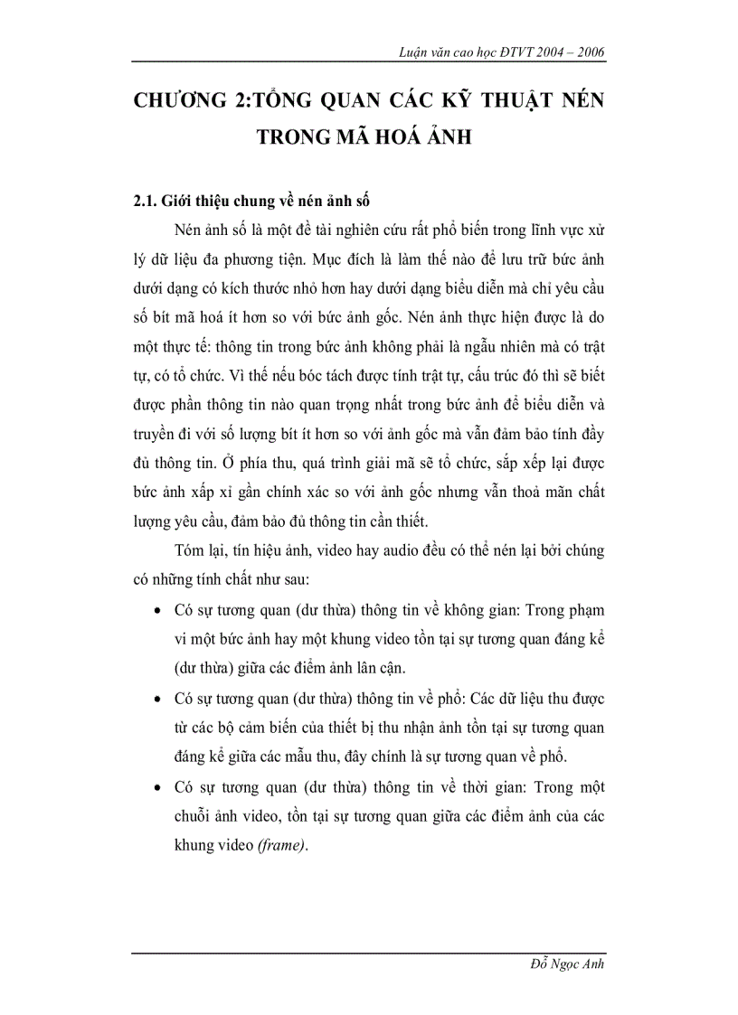 image for page Nén ảnh sử dụng biến đổi WAVELET và ứng dụng trong các dịch vụ dữ liệu đa phương tiện di động