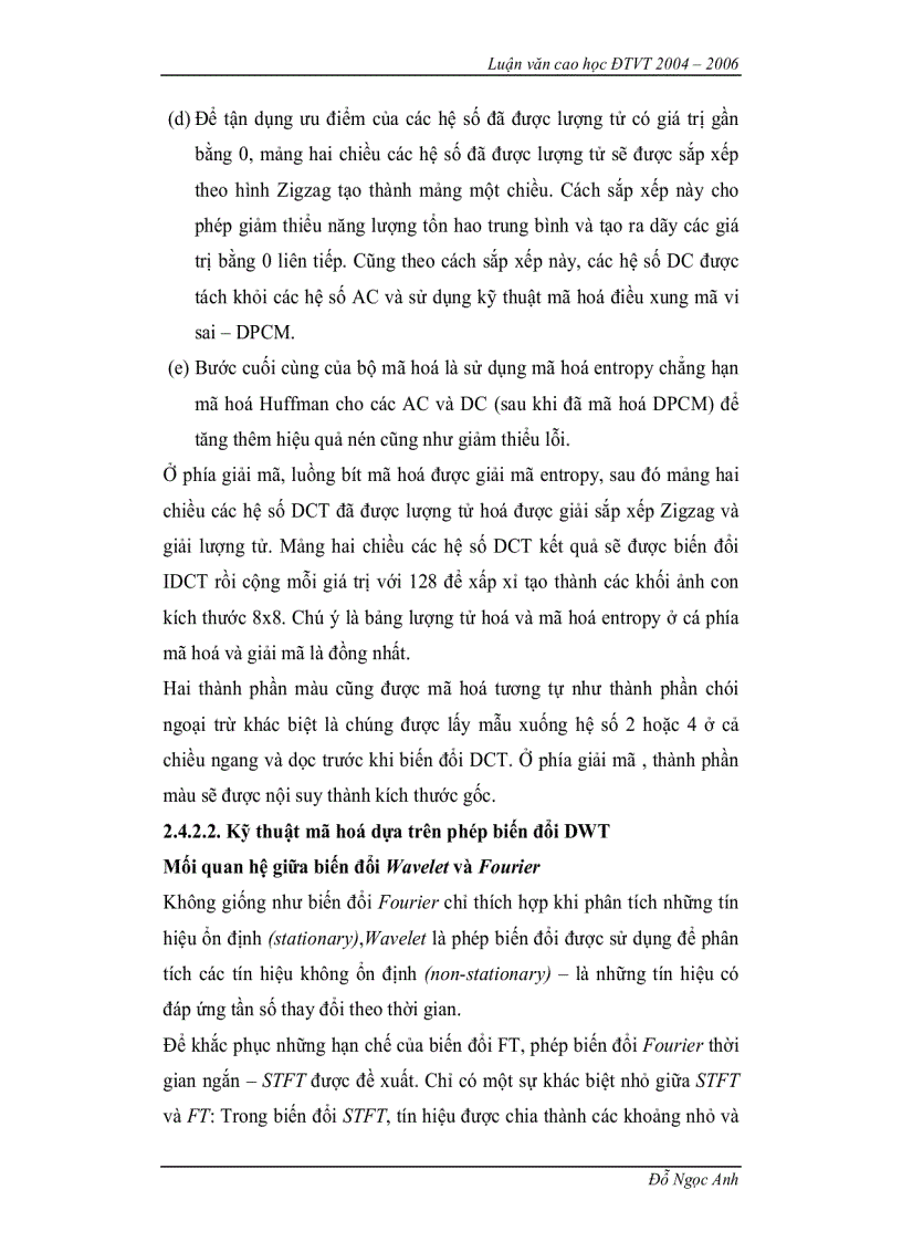 image for page Nén ảnh sử dụng biến đổi WAVELET và ứng dụng trong các dịch vụ dữ liệu đa phương tiện di động