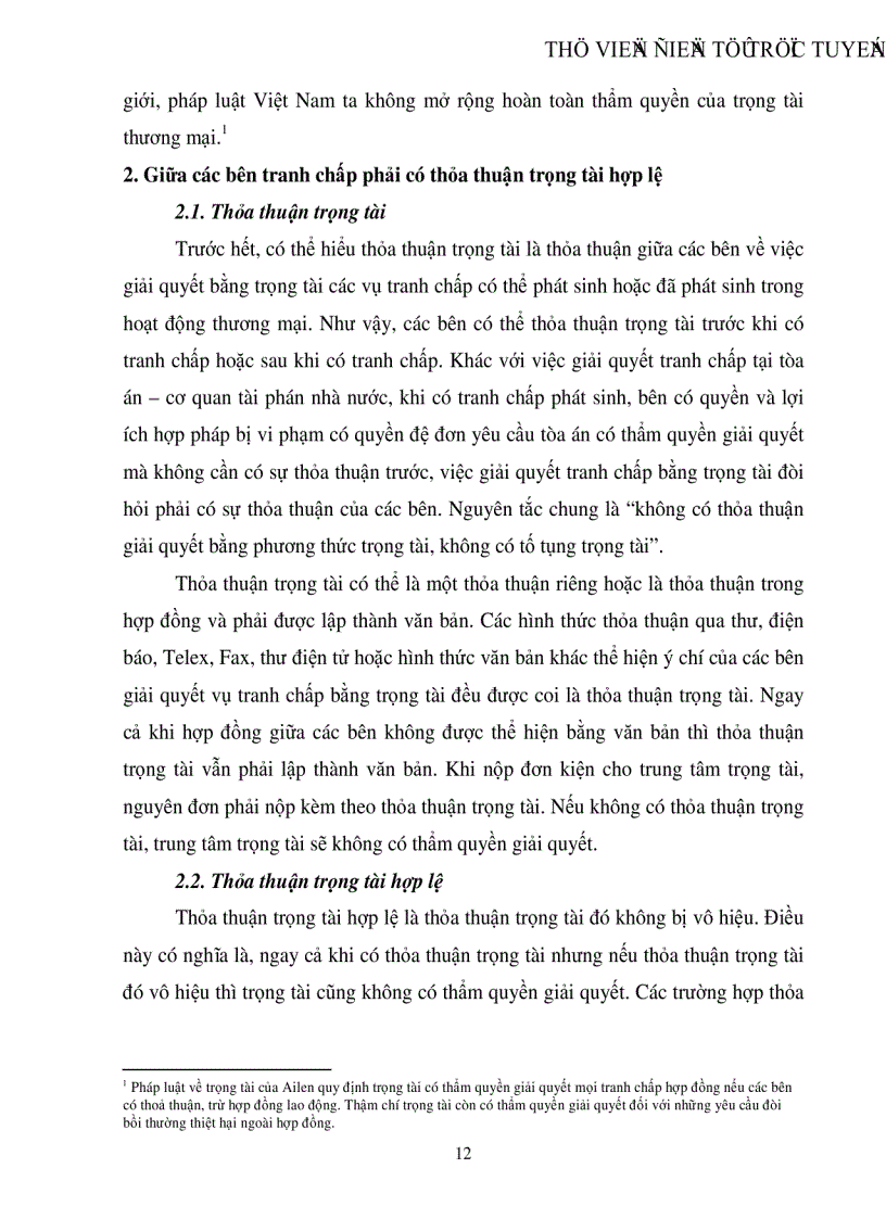 image for page Trọng tài thương mại Thực trạng việc áp dụng hình thức trọng tài thương mại trong việc giải quyết các tranh chấp thương mại ở Việt Nam