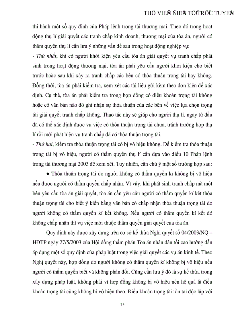 image for page Trọng tài thương mại Thực trạng việc áp dụng hình thức trọng tài thương mại trong việc giải quyết các tranh chấp thương mại ở Việt Nam