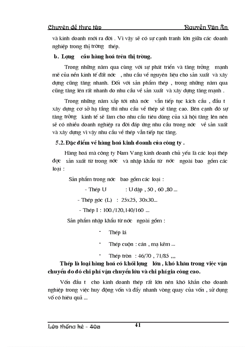 image for page Phân tích thống kê kết quả tiêu thụ hàng hoá ở công ty Nam Vang