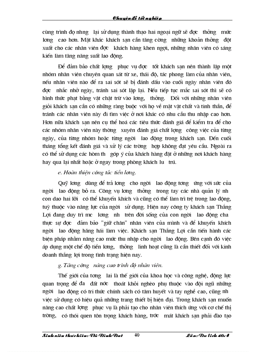 image for page Quản trị nhân lực trong khách sạn thắng lợi thực trạng và giải pháp