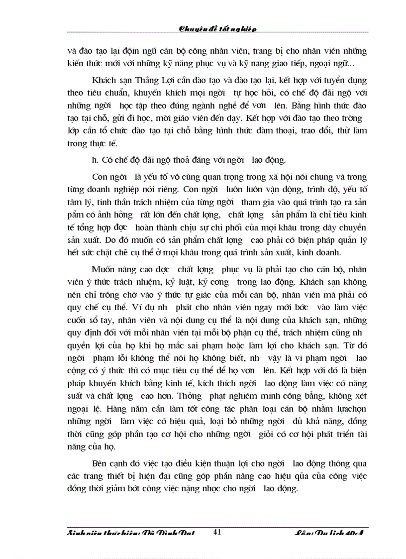 image for page Quản trị nhân lực trong khách sạn thắng lợi thực trạng và giải pháp