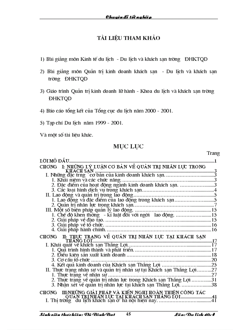 image for page Quản trị nhân lực trong khách sạn thắng lợi thực trạng và giải pháp