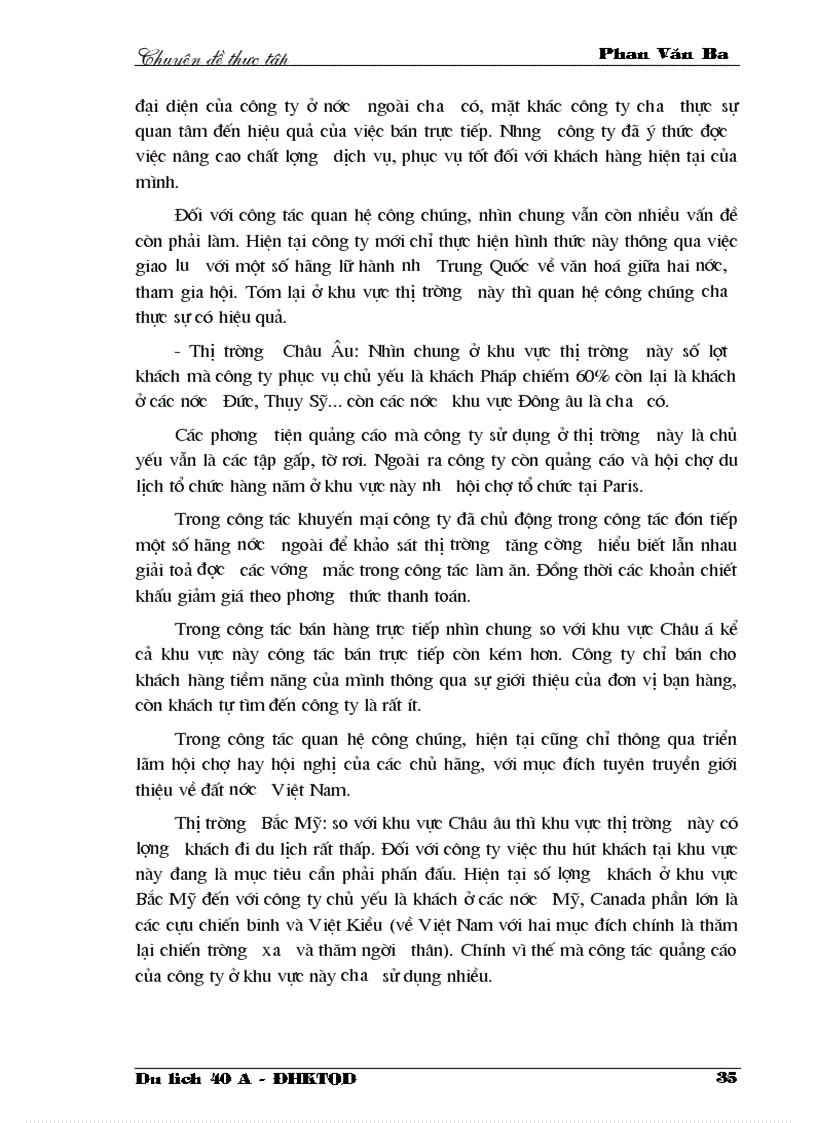 image for page Thực trạng việc thực hiện chiến lược marketing tại công ty du lịch cựu chiến binh việt nam trong những năm qua