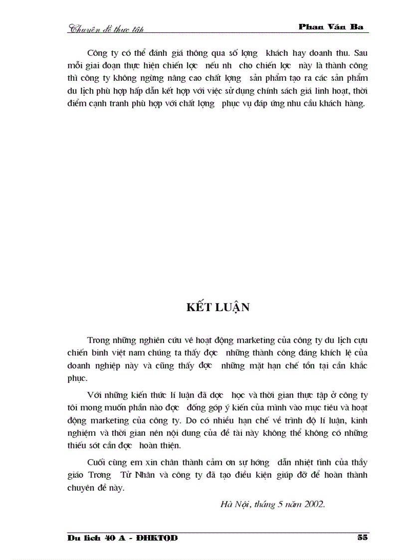 image for page Thực trạng việc thực hiện chiến lược marketing tại công ty du lịch cựu chiến binh việt nam trong những năm qua