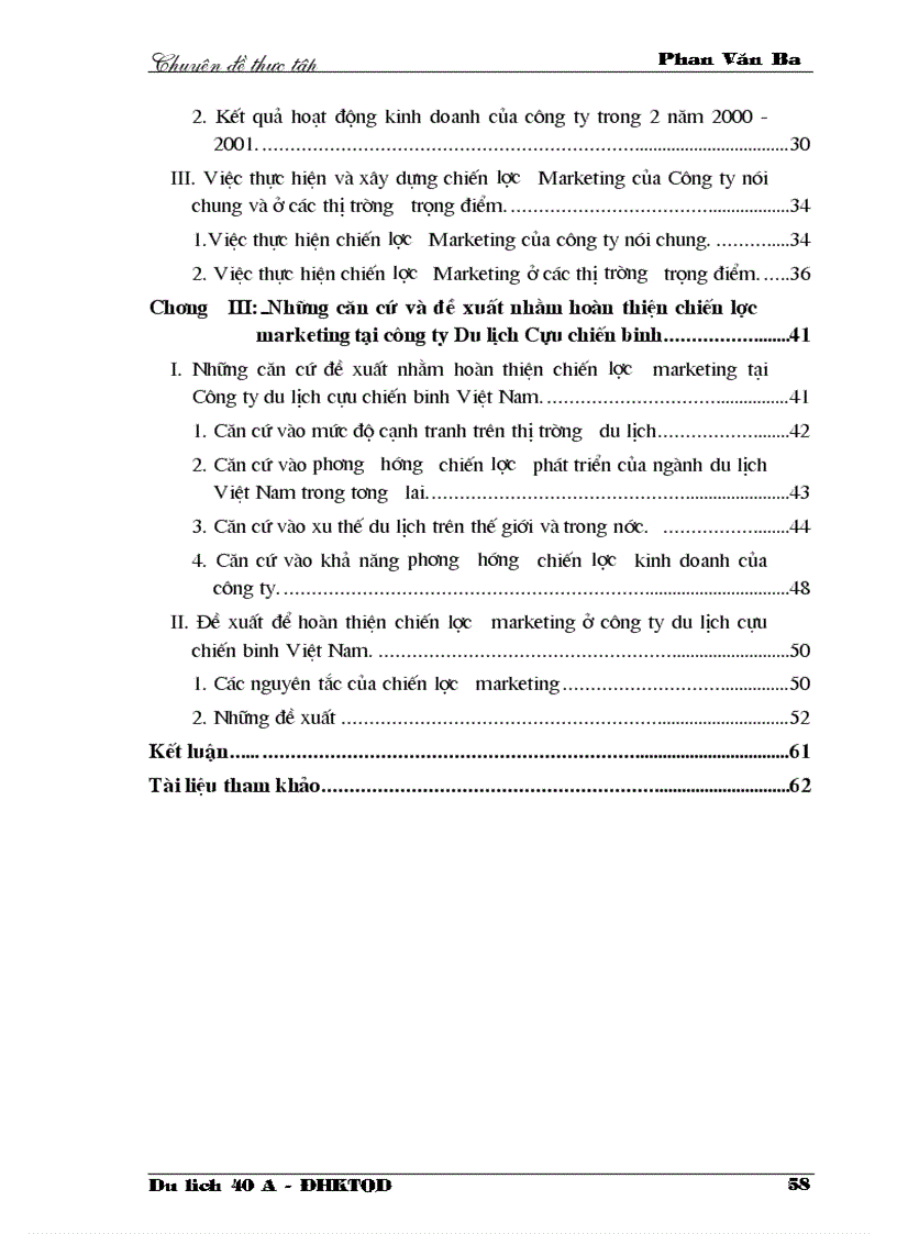 image for page Thực trạng việc thực hiện chiến lược marketing tại công ty du lịch cựu chiến binh việt nam trong những năm qua