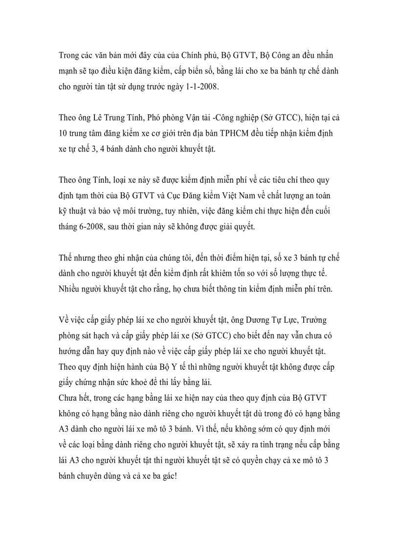 image for page Các giải pháp thay thế phương tiện tự chế cho người nghèo trên địa bàn thành phố Hồ Chí Minh