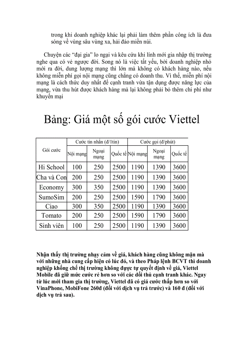 Chiến lược cạnh tranh trên thị trường dịch vụ viễn thông Việt Nam trường hợp Vinaphone Viettel Mobifone Vietnam Mobile S Fone