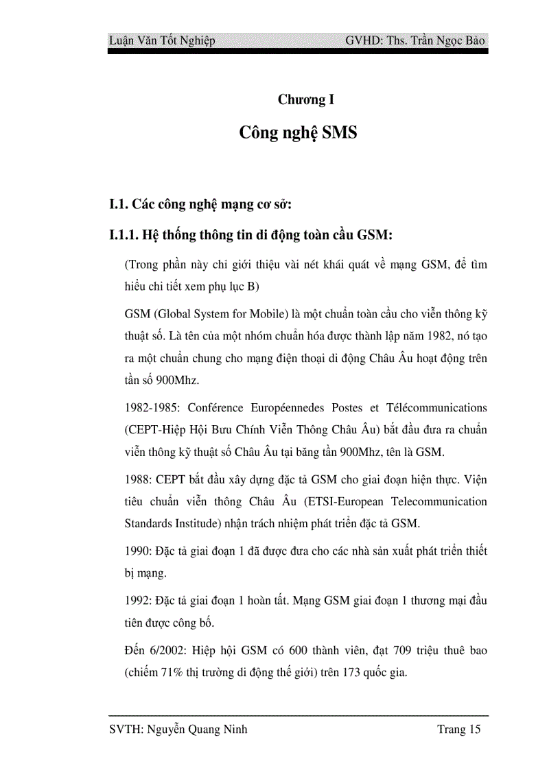 image for page Nghiên cứu công nghệ SMS và xây dựng hệ thống tra cứu điểm qua mạng điện thoại di động