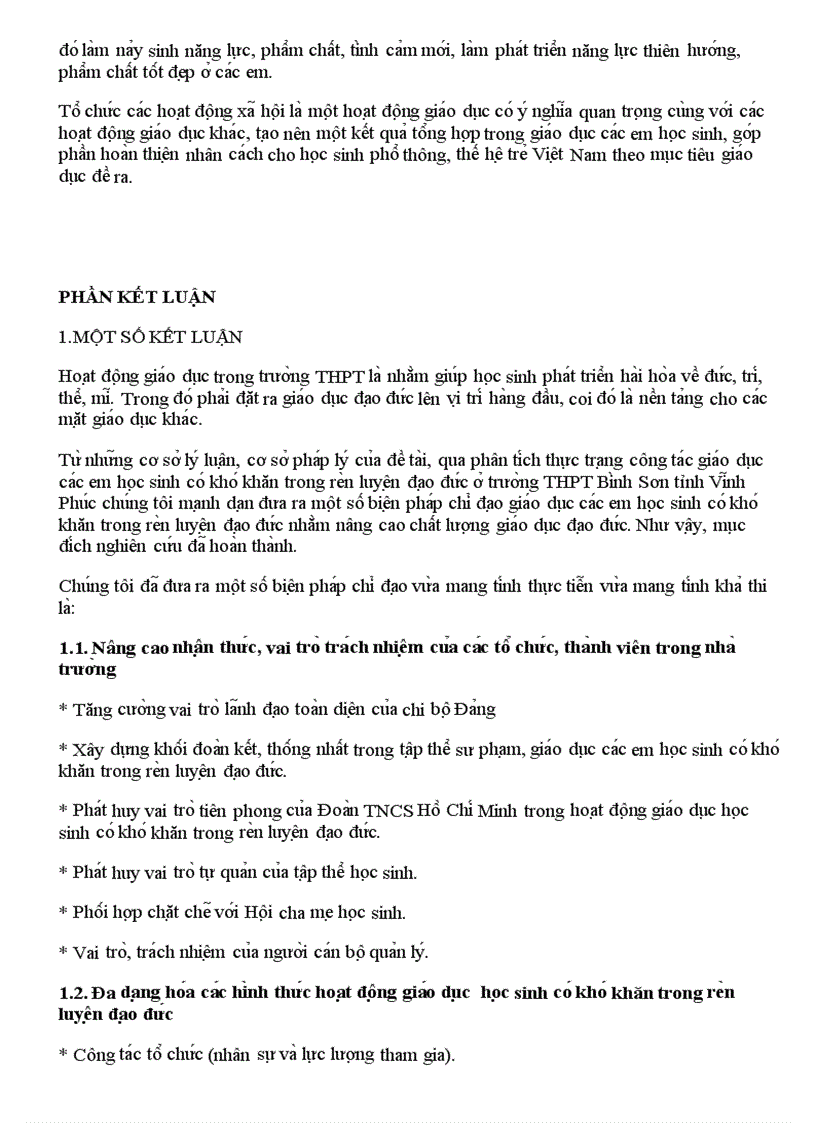 image for page Một số biện pháp chỉ đạo công tác giáo dục học sinh có khó khăn trong rèn luyện đạo đức ở trường thpt bình sơn vĩnh phúc