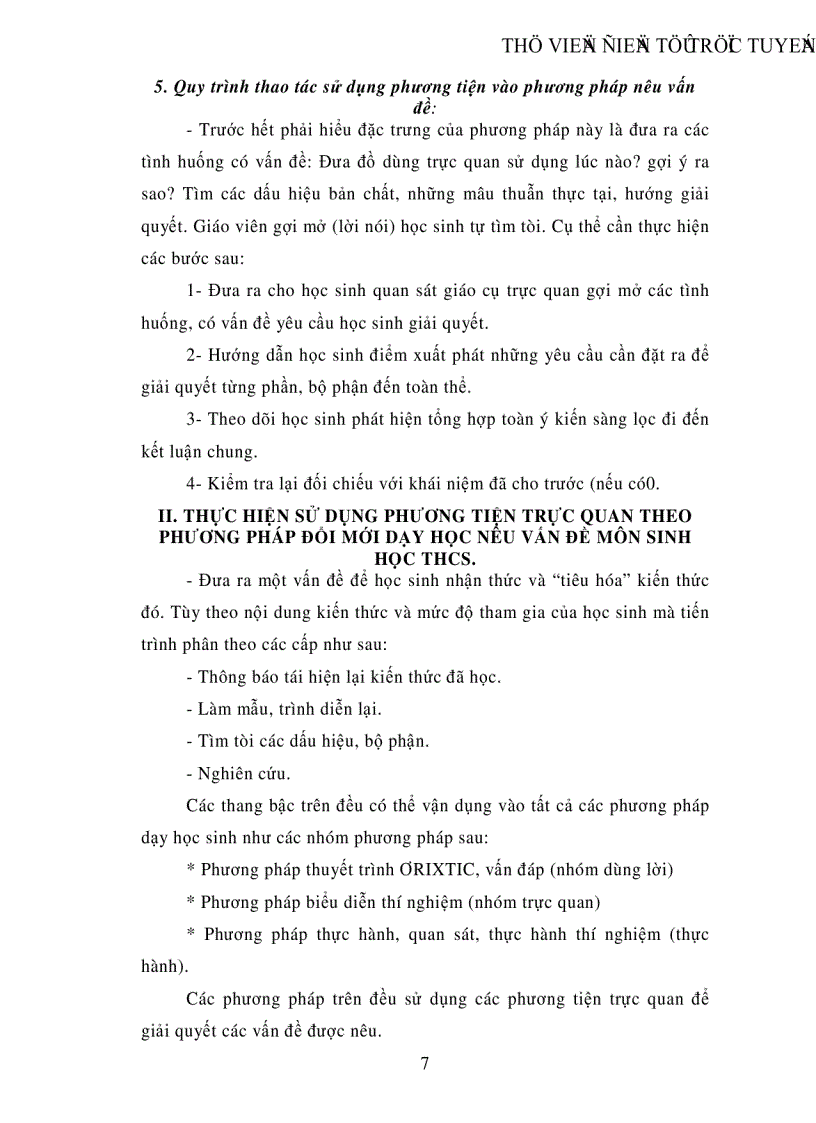 image for page Sử dụng phương tiện trực quan trong việc đổi mới phương pháp dạy học môn sinh học trường THCS Trường THCS Song Hồ huyện Thuận Thành Bắc Ninh