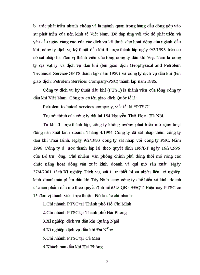 image for page Tại công ty Dịch Vụ Kỹ Thuật Dầu Khí