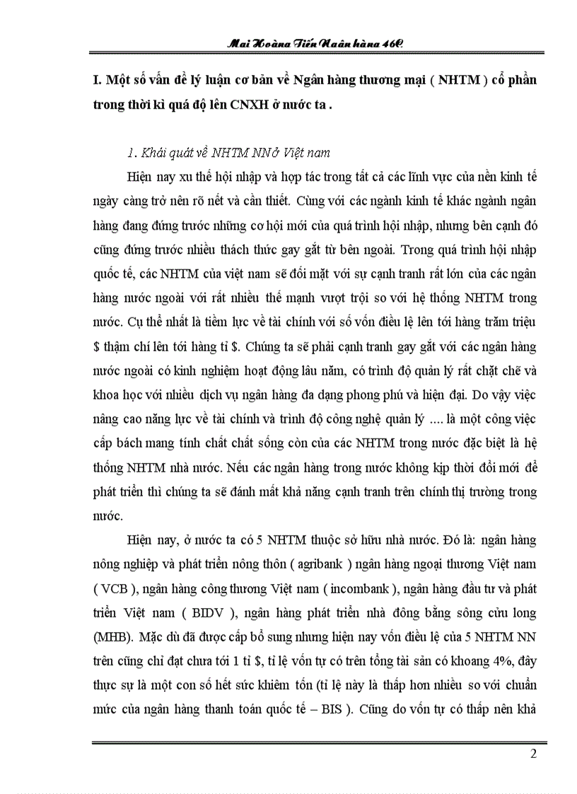 image for page Một số vấn đề lý luận cơ bản về NHTMCP trong thời kí qua độ lên CNXH ở nước ta