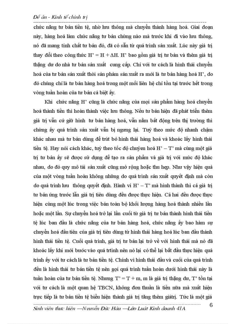 image for page Tuần hoàn và chu chuyển tư bản