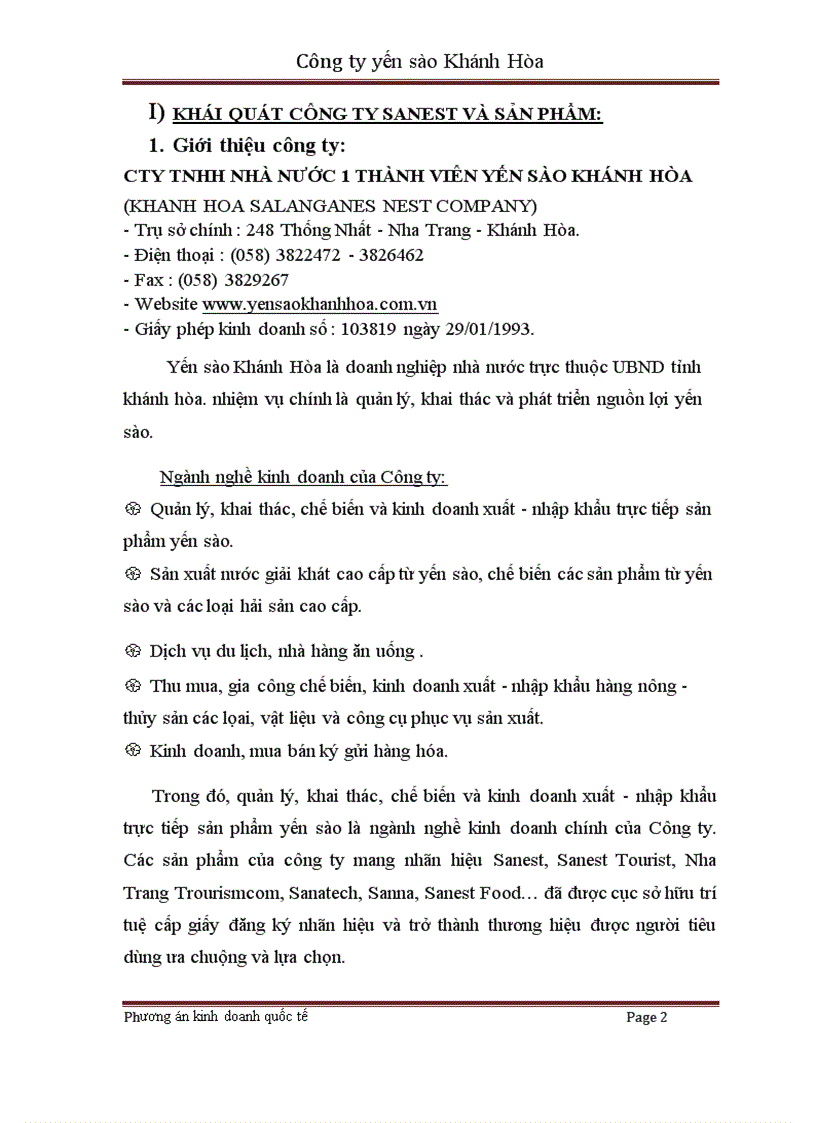 image for page Chiến lược Marketing mix của công ty Công ty yến sào Khánh Hòa