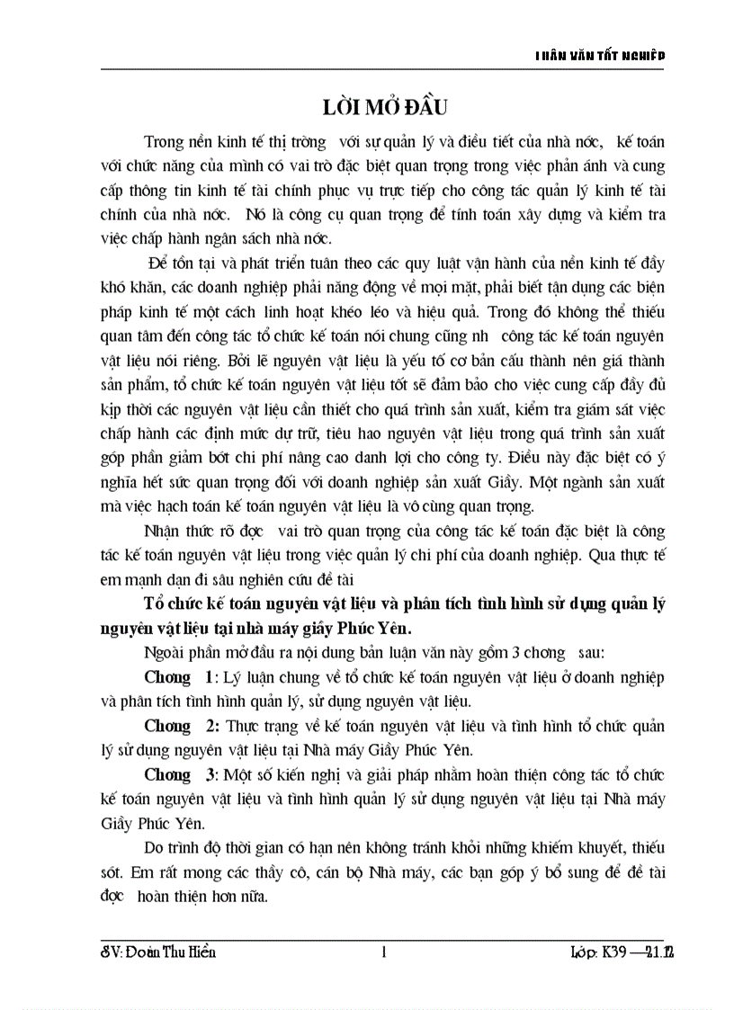 image for page Kế toán nguyên vật liệu và tình hình tổ chức quản lý sử dụng nguyên vật liệu tại Nhà máy Giầy Phúc Yên