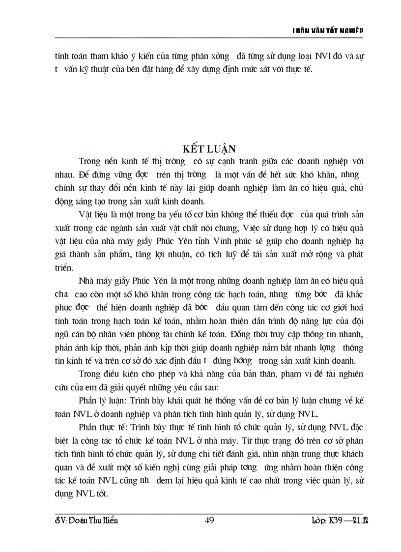 image for page Kế toán nguyên vật liệu và tình hình tổ chức quản lý sử dụng nguyên vật liệu tại Nhà máy Giầy Phúc Yên