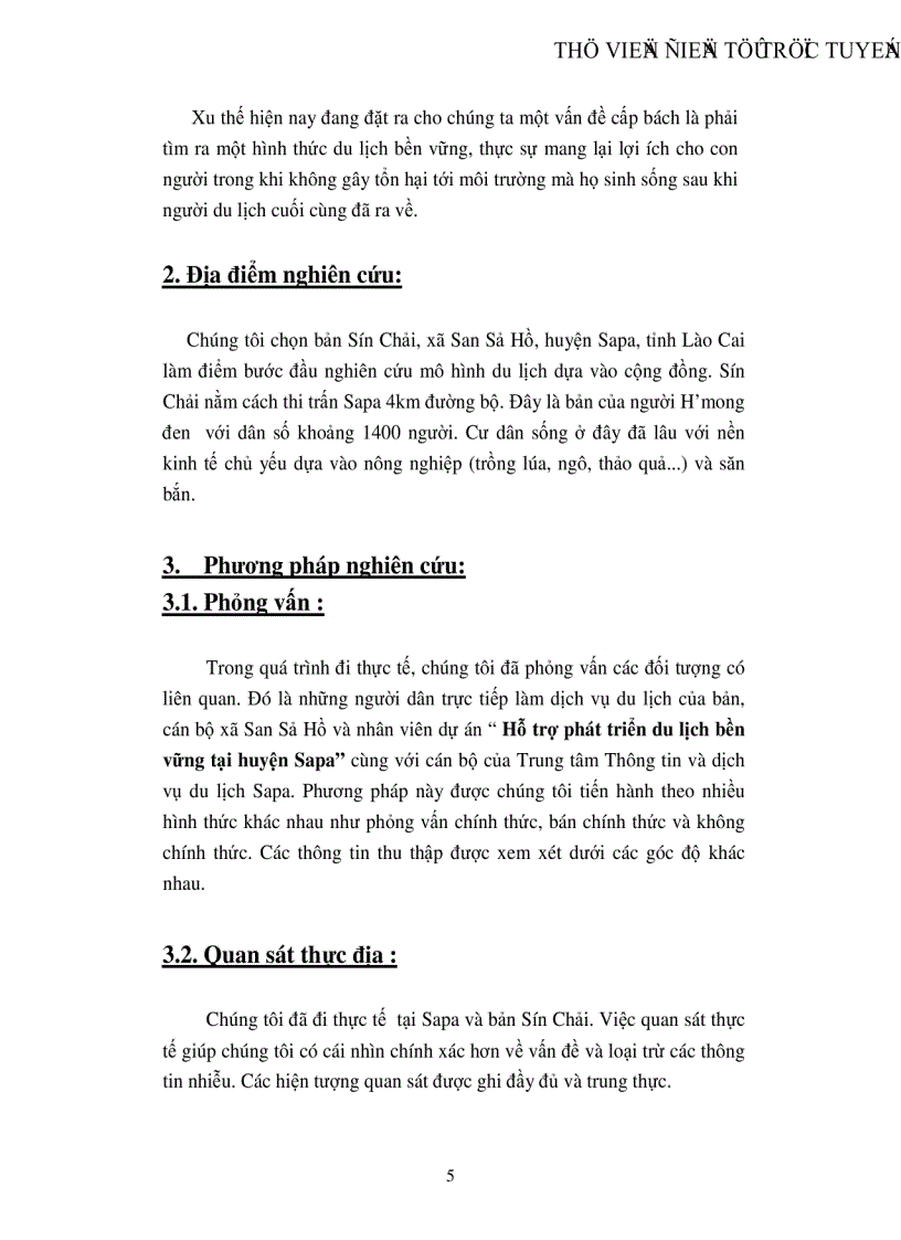 image for page Bước đầu tìm hiểu về mô hình du lịch cộng đồng tại bản Sín Chải Sapa