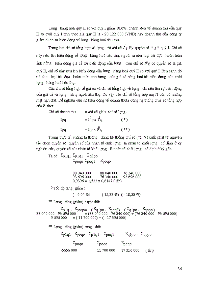 image for page Vận dụng phương pháp chỉ số để phân tích doanh thu của Công ty TNHH Việt Phương