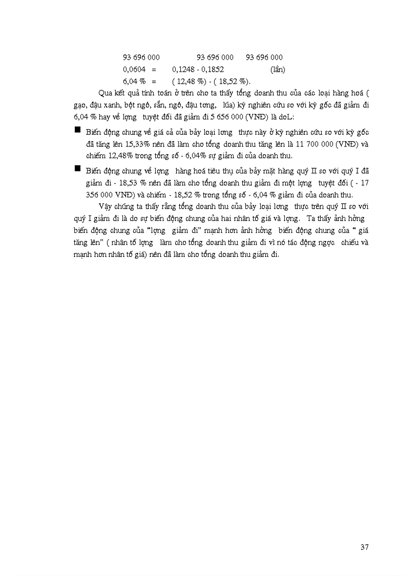 image for page Vận dụng phương pháp chỉ số để phân tích doanh thu của Công ty TNHH Việt Phương