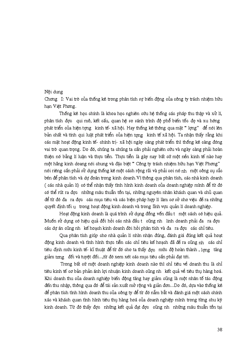 image for page Vận dụng phương pháp chỉ số để phân tích doanh thu của Công ty TNHH Việt Phương