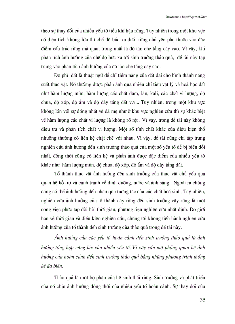 image for page Nghiên cứu ảnh hưởng của một số yếu tố hoàn cảnh đến sinh trưởng của thảo quả Amomum aromaticum Roxb tại Xã San Sả Hồ Huyện Sapa Tỉnh Lào Cai