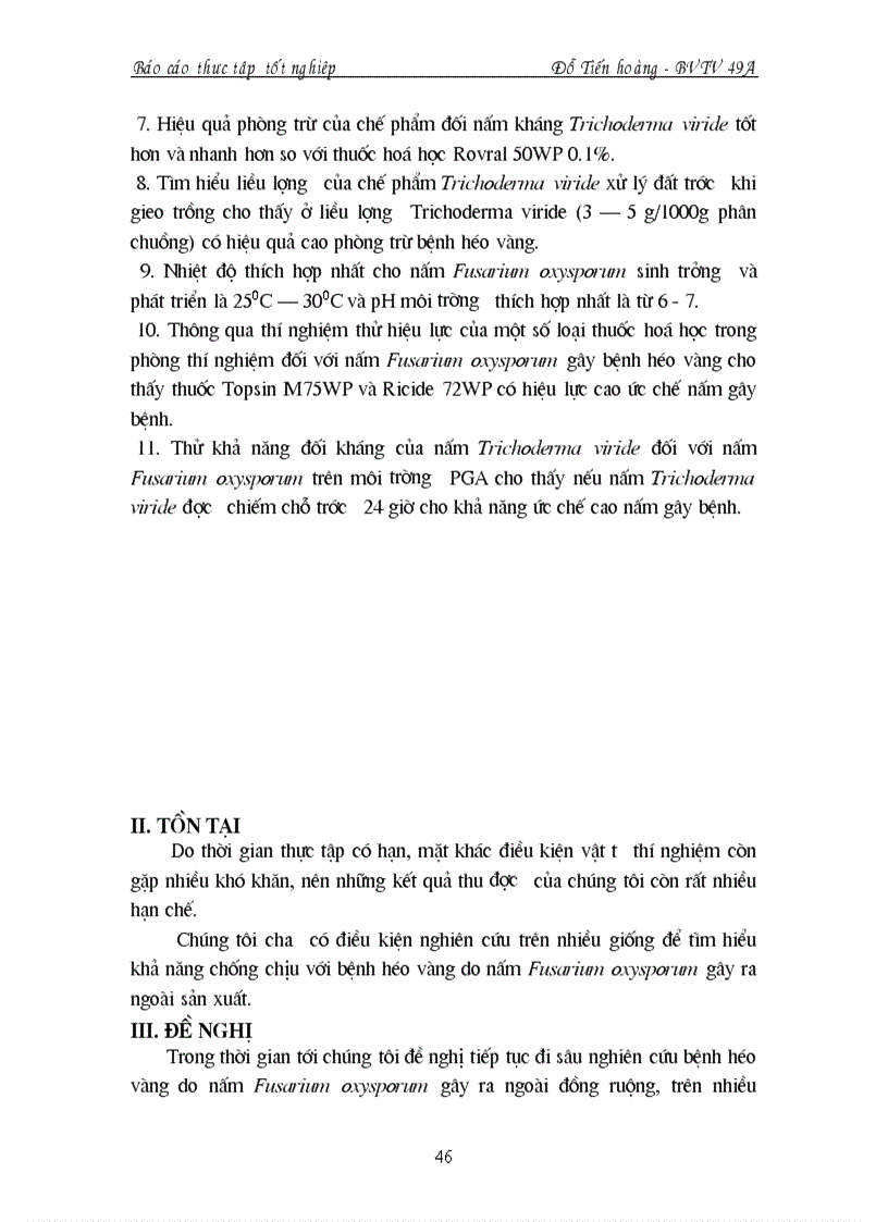image for page Nghiên cứu bệnh héo vàng Fusarium oxysporum hại một số cây trồng cạn vụ hè thu năm 2007 tại vùng Gia Lâm Hà Nội và thử nghiệm chế phẩm sinh học phòng trừ bệnh