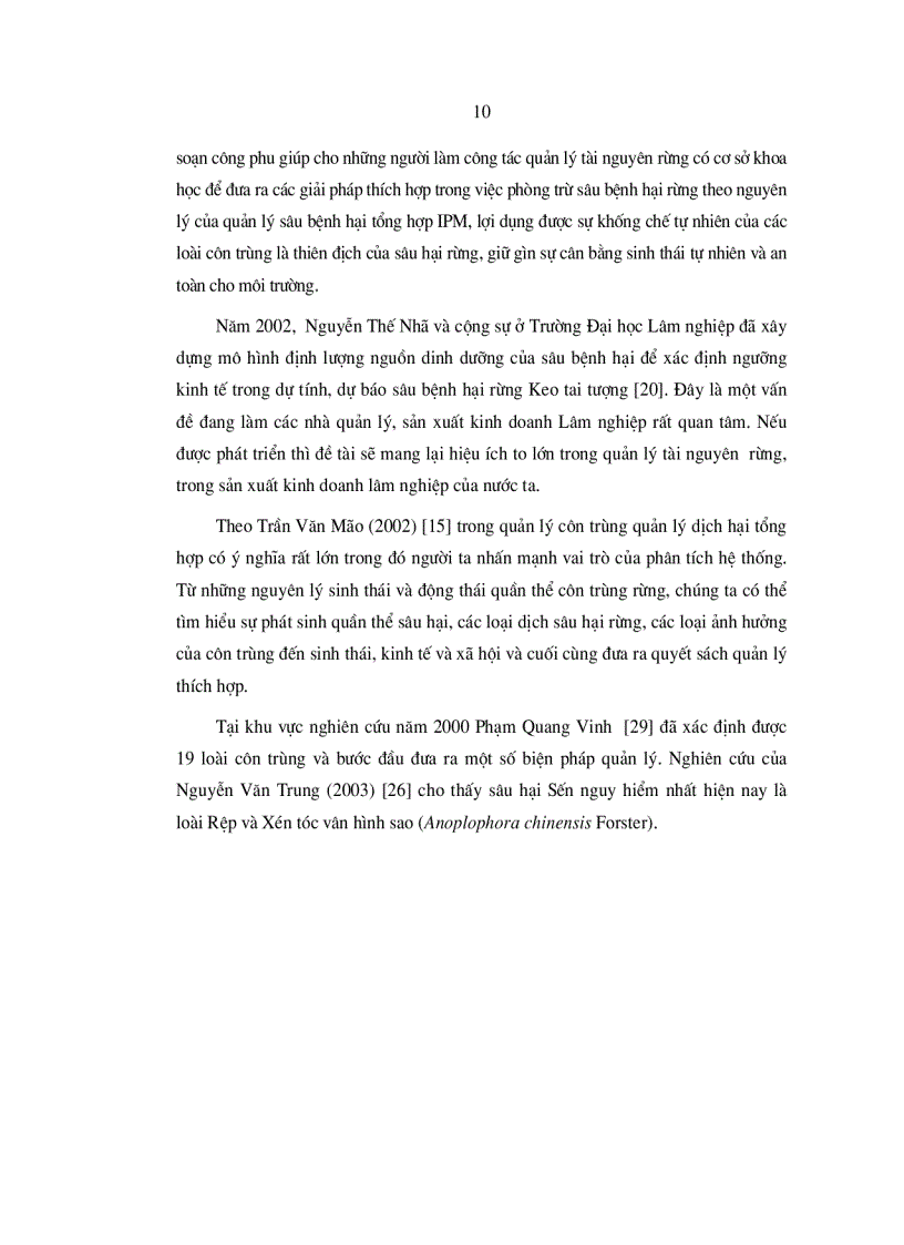 image for page Nghiên cứu các giải pháp quản lý côn trùng trong khu bảo tồn thiên nhiên rừng Sến Tam Quy Hà Trung Thanh Hóa