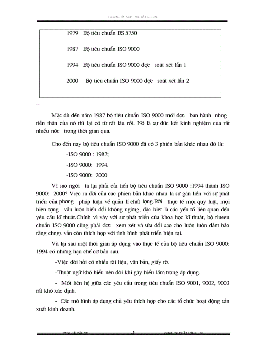 image for page Một số vấn đề của việc chuyển đổi hệ thống quản lý chất l ượng theo tiêu chuẩn ISO 9000 1994 sang phiên bản 2000 tại Công ty điện tử Hà Nội