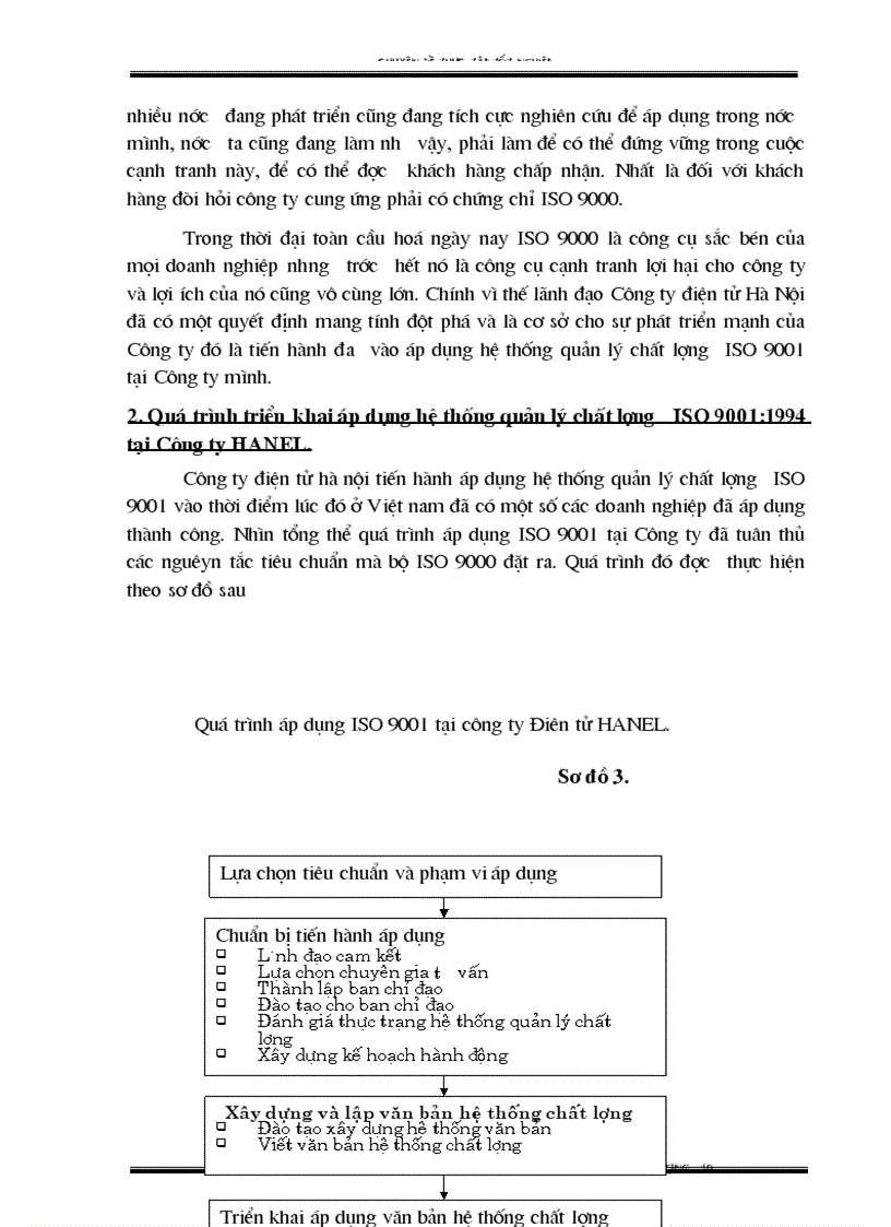 image for page Một số vấn đề của việc chuyển đổi hệ thống quản lý chất l ượng theo tiêu chuẩn ISO 9000 1994 sang phiên bản 2000 tại Công ty điện tử Hà Nội