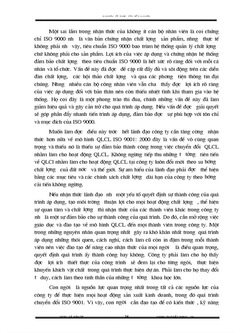 image for page Một số vấn đề của việc chuyển đổi hệ thống quản lý chất l ượng theo tiêu chuẩn ISO 9000 1994 sang phiên bản 2000 tại Công ty điện tử Hà Nội