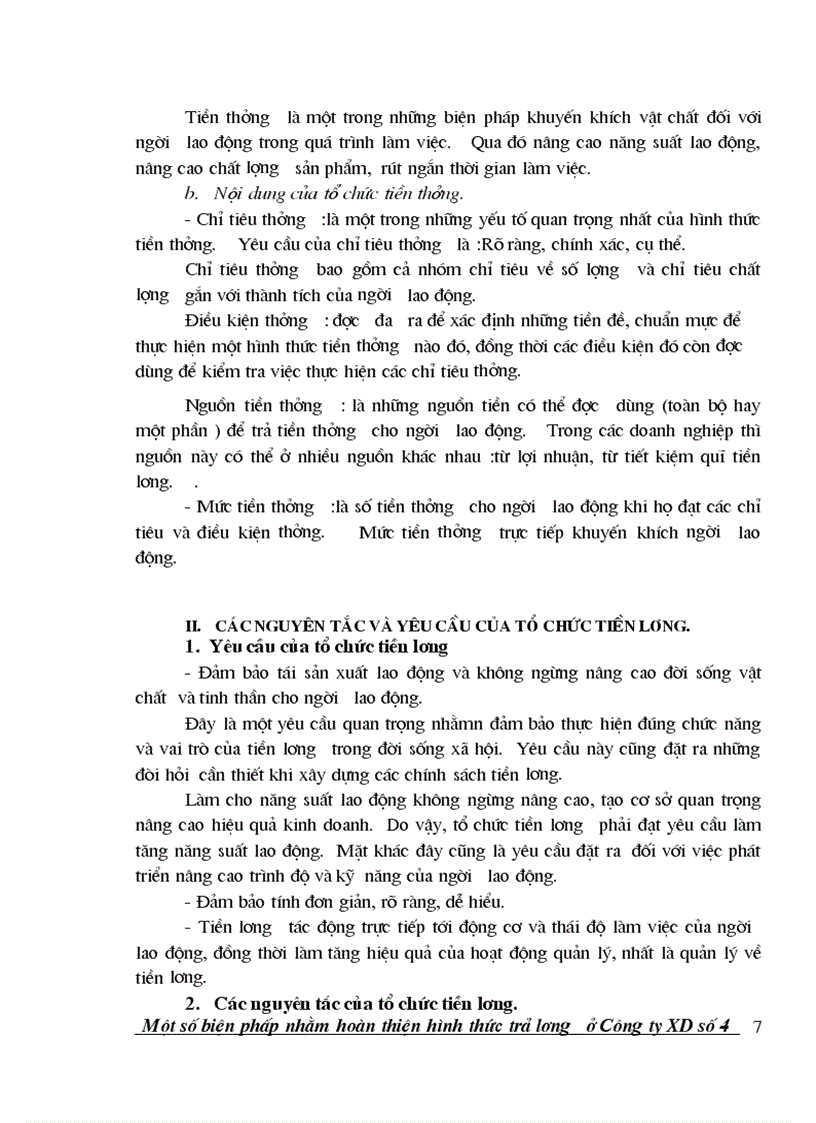 image for page Một số ý kiến nhằm hoàn thiện hình thức trả l ương tại Công ty xây dựng số 4