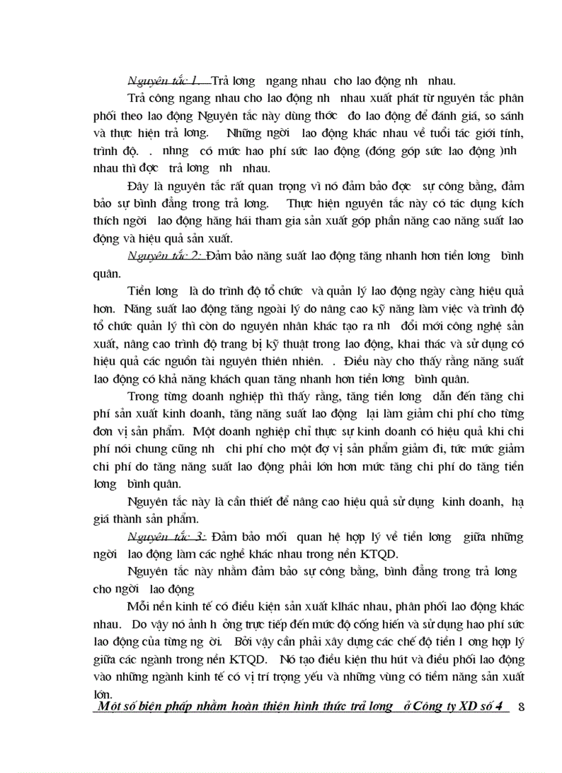 image for page Một số ý kiến nhằm hoàn thiện hình thức trả l ương tại Công ty xây dựng số 4