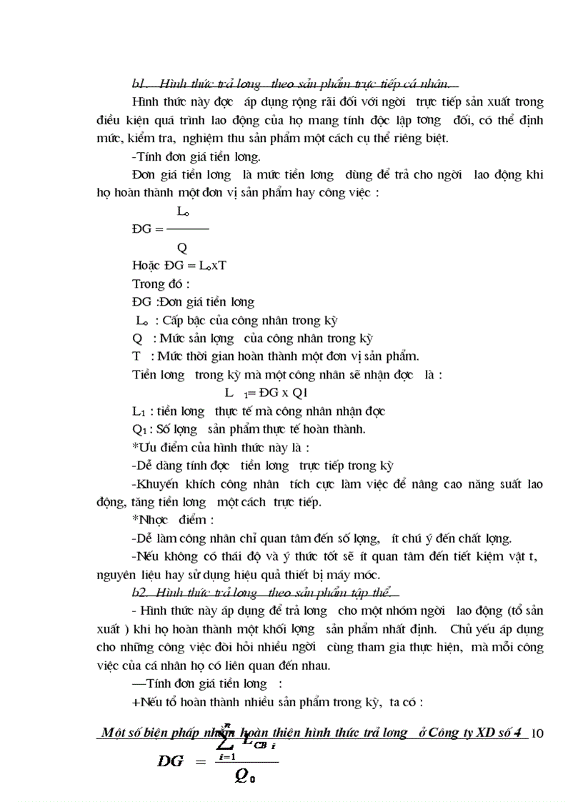image for page Một số ý kiến nhằm hoàn thiện hình thức trả l ương tại Công ty xây dựng số 4
