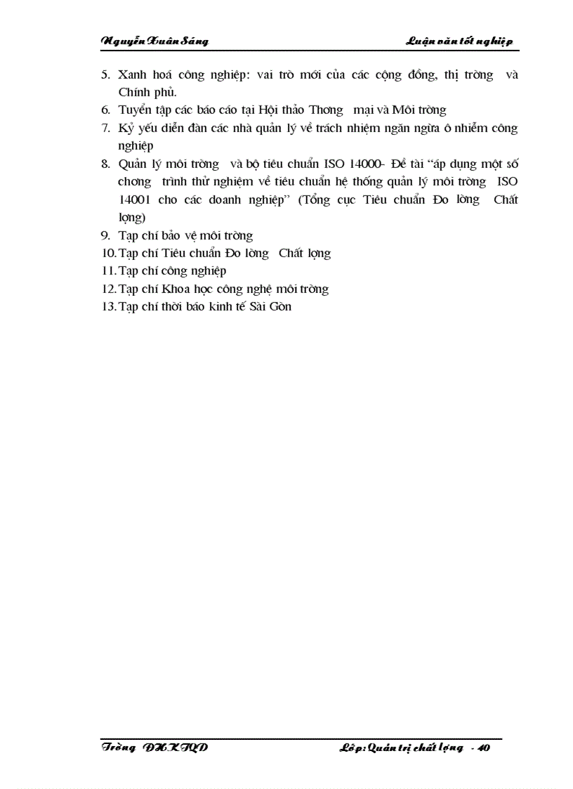 image for page Một số giải pháp xây dựng hệ thống quản lý môi tr ường ISO 14001 ở Công ty May Đức Giang