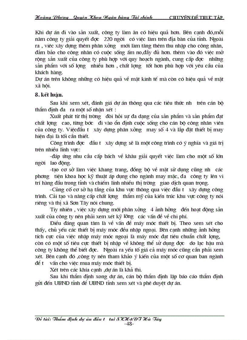 image for page Một số ý kiến về công tác thẩm định dự án đầu tư tại Sở kế hoạch đầu tư Hà Tây