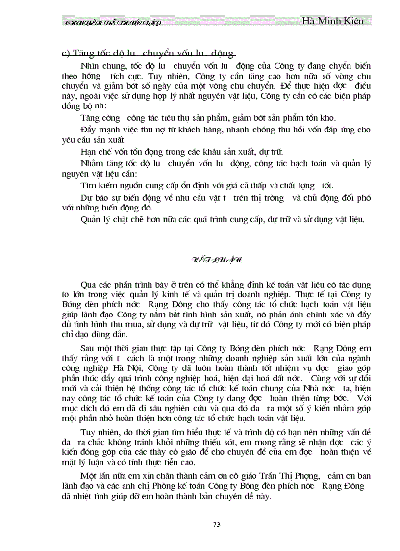 image for page Tổ chức hạch toán nguyên vật liệu và việc nâng cao hiệu quả sử dụng vốn l u động ở công ty bóng đèn phích n ớc Rạng Đông