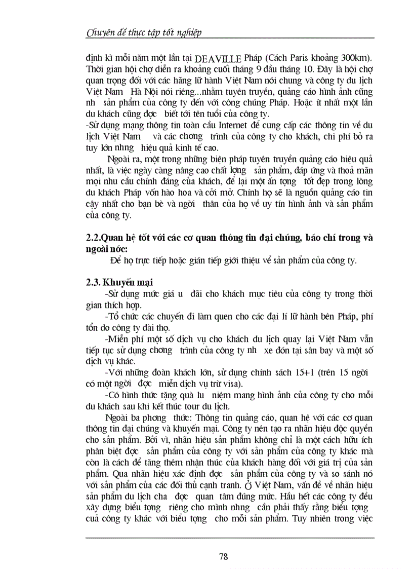 image for page Các giải pháp nhằm duy trì và mở rộng thị tr ường khách du lịch là ng ười Pháp của Công ty du lịch Việt Nam tại Hà Nội