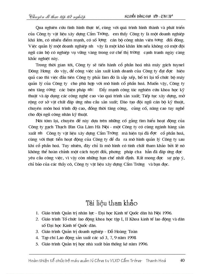 image for page Hoàn thiện tổ chức bộ máy quản lý công ty vật liệu xây dựng Cẩm Tr ướng