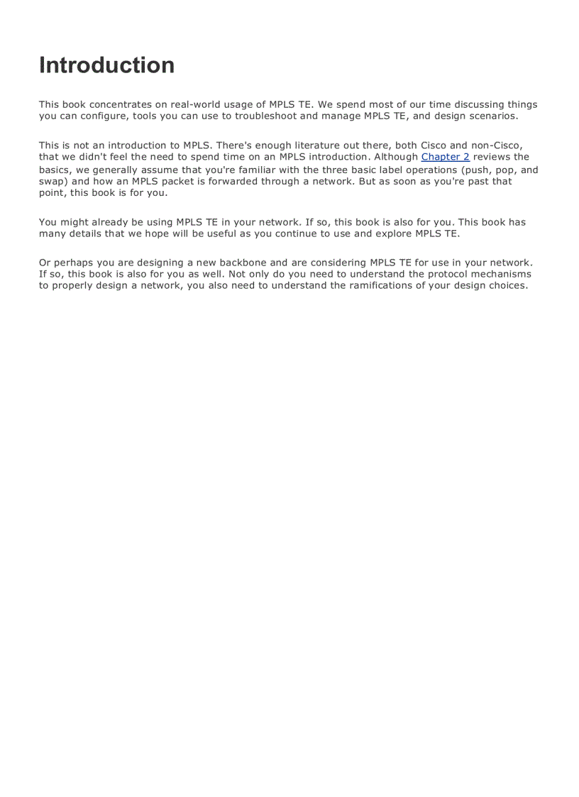 image for page Traffic Engineering with MPLS