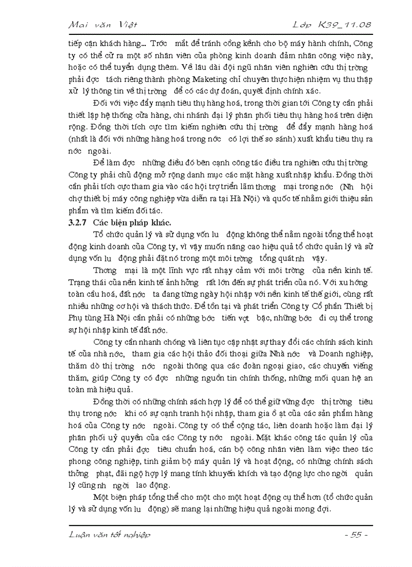 image for page Vốn lưu động và các giải pháp nhằm nâng cao hiệu quả tổ chức quản lý và sử dụng vốn lưu động tại Công ty Cổ phần Thiết Bị Phụ Tùng Hà Nội