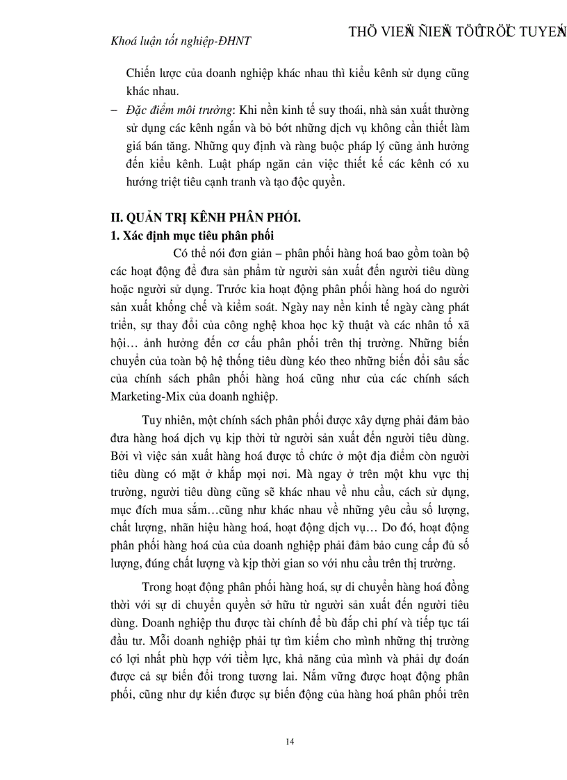 image for page Quản trị hệ thống kênh phân phối tại Công ty rượu Hà Nội